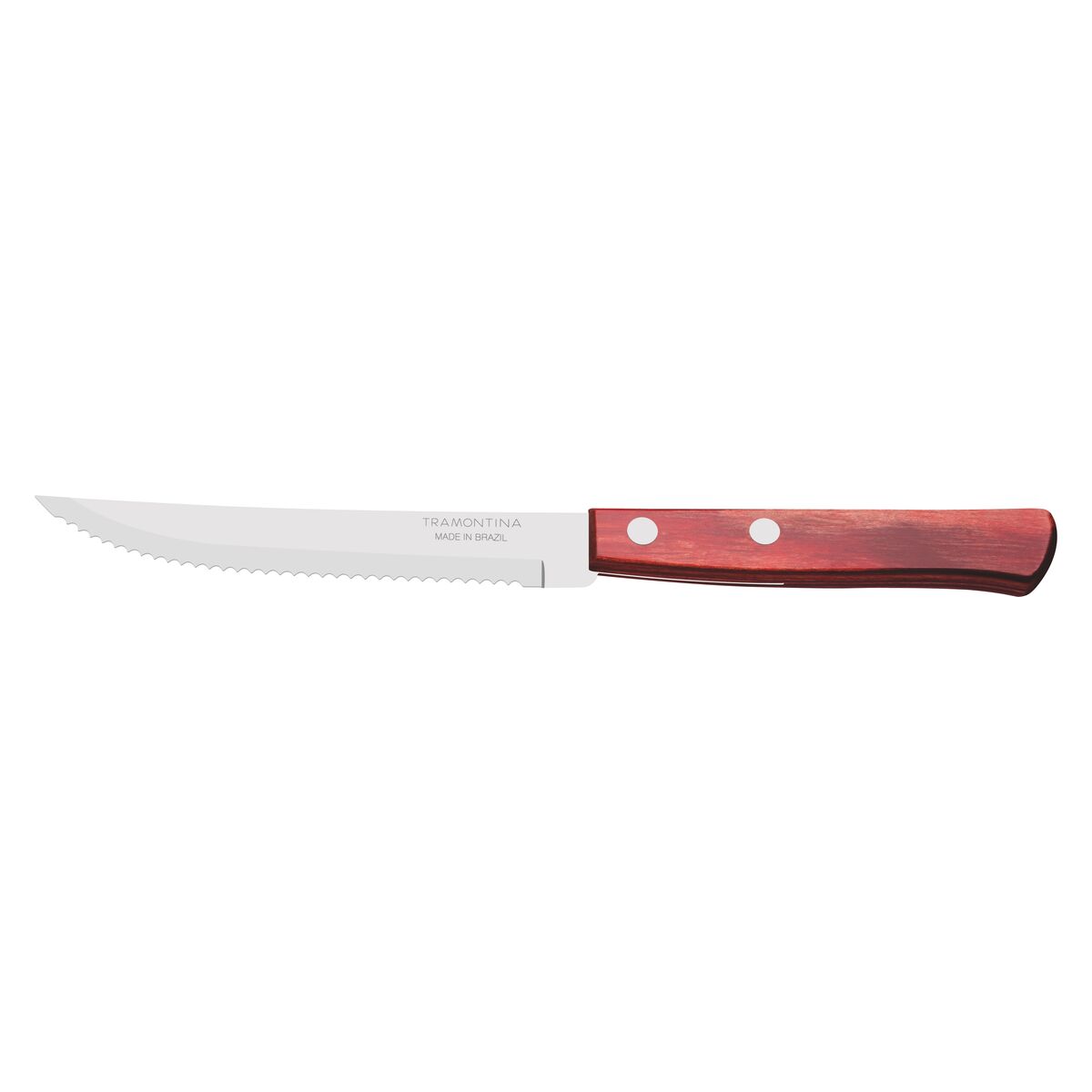 Steak Knife with Wood Handle, 5-Inch Length, Red