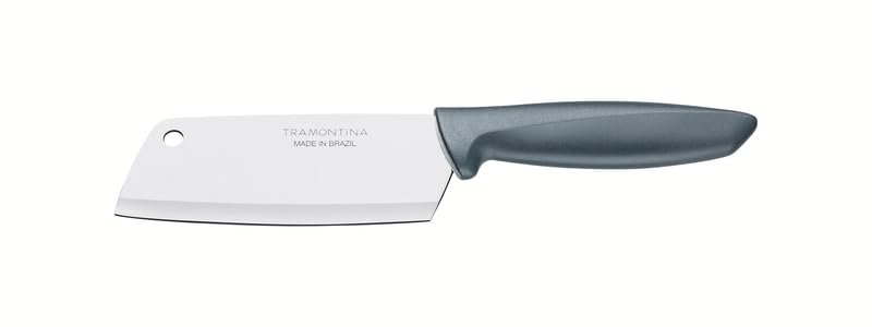 Plenus 5" Cleaver Chef's Knife, Stainless Steel Blade, Grey Polypropylene Handle, Dishwasher Safe, Perfect for Chopping and Cutting Meat and Vegetables - Pack of 12