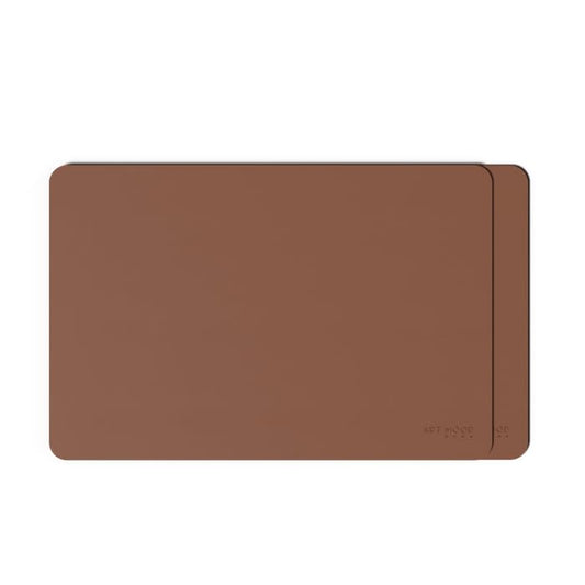 طقم مفارش سفرة من الجلد الفاخر - بني هافان أنيق، مقاوم للحرارة، ومقاوم للماء، ومقاوم للخدش، وسهل التنظيف - مثالي لطاولات الطعام والقهوة