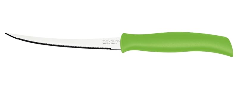 Athus 5" Tomato Knife, Sharp Stainless Steel Blade for Easy Slicing, Ergonomic Polypropylene Handle, Multipurpose Vegetable Knife, Dishwasher Safe - Pack of 12