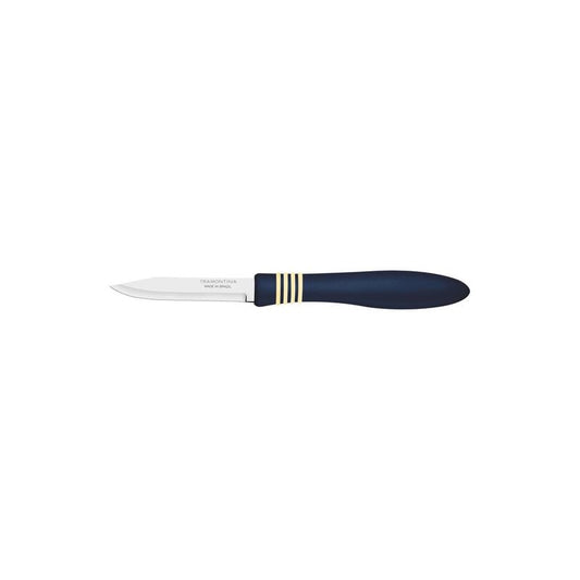 Cor & Cor Fruit and Vegetable Knife, Stainless Steel Blade for Precise Cutting, Ergonomic Polypropylene Handle, Comfortable and Durable - 7.5 CM - Blue - Designed for Hi