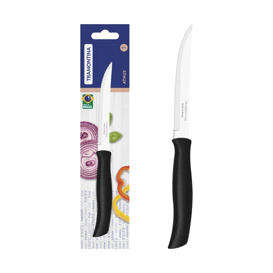 BBQ Chef Knife 13cm – Stainless Steel Blade with Comfortable Polypropylene Handle, Perfect for BBQ Parties, Ideal for Home Grilling, Simple Design with Reliable Performance - Black