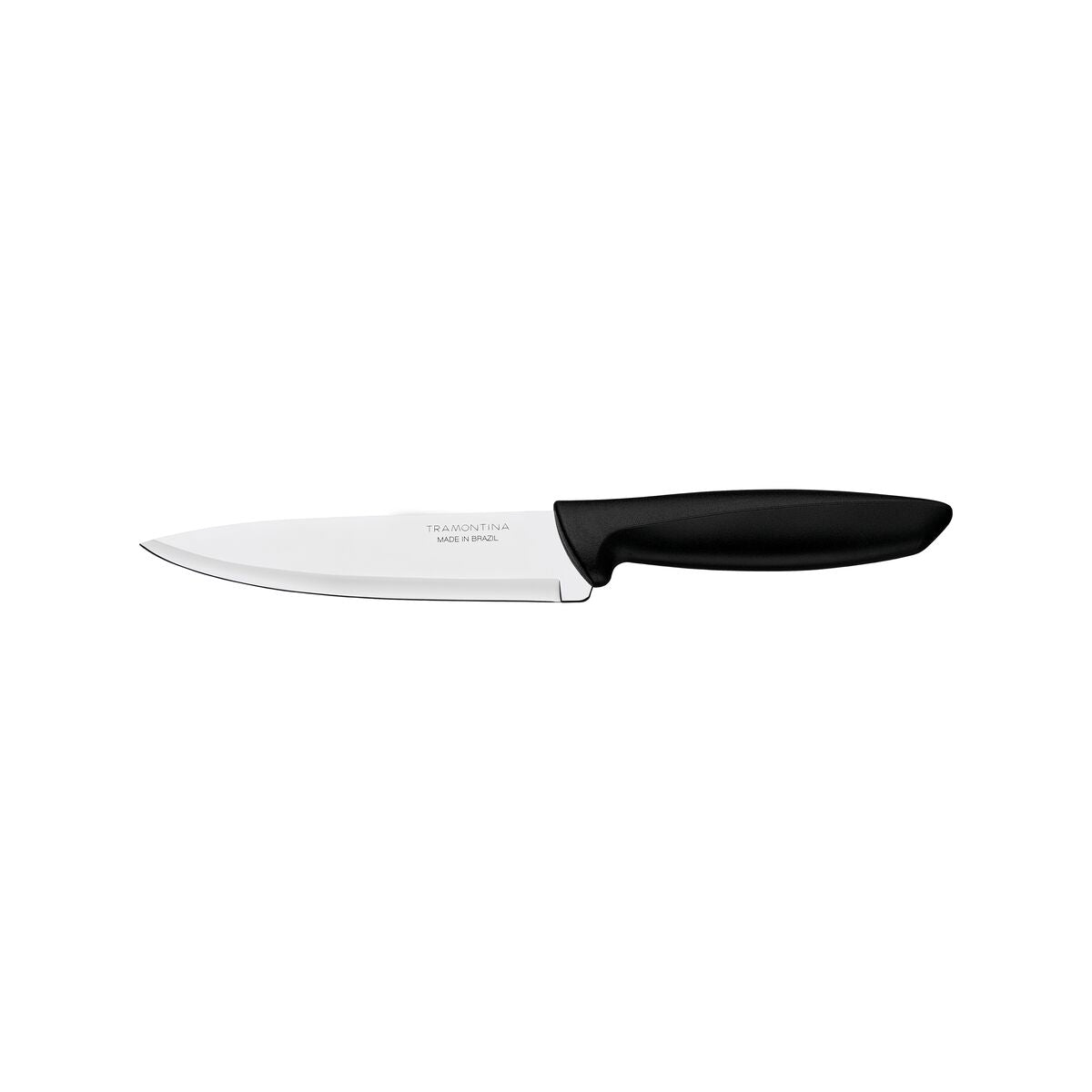 Plenus Chef's Knife, 6-Inch Stainless Steel Blade, Ergonomic Black Polypropylene Handle, Precision Cutting, Professional Kitchen Tool - Pack of 12
