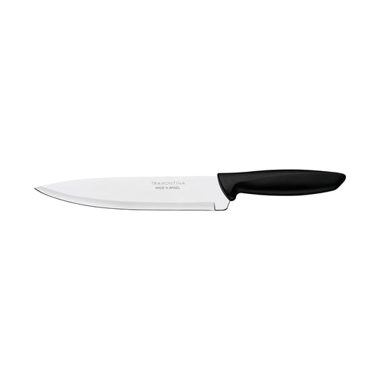Chef's Knife Plenus Series, 8-Inch Stainless Steel Blade, Black Polypropylene Handle, Durable and Lightweight, Ideal for Precise Cutting and Chopping, Versatile Kitchen Essential