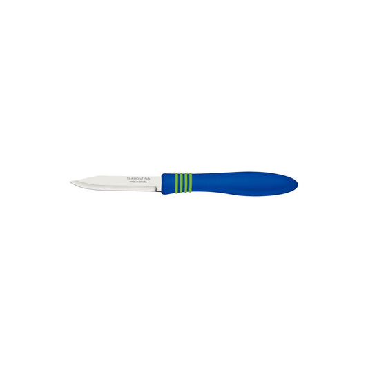 Cor & Cor 3” Fruit & Vegetable Knife – Sharp Stainless Steel Blade with Durable Blue Polypropylene Handle – Lightweight, Rust-Resistant & Dishwasher Safe for Easy Peelin