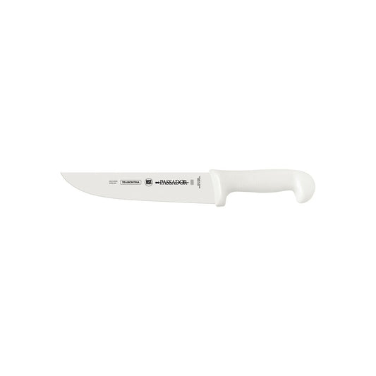 Professional 8” Carving Knife – Stainless Steel Blade with Ergonomic White Polypropylene Handle – Ultra-Sharp, Durable & Hygienic for Meat & BBQ