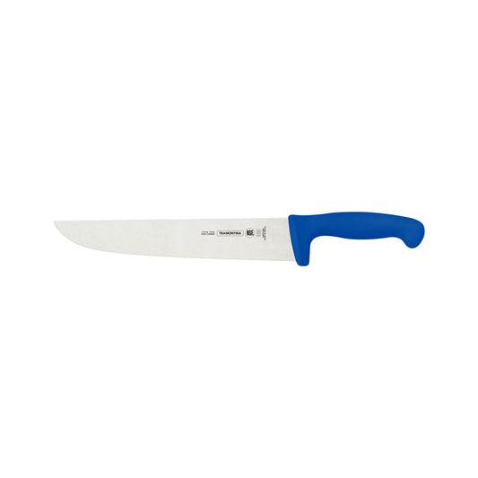 Professional Meat Knife – 10-Inch Stainless Steel Blade with Blue Textured Polypropylene Handle – Precision Cutting Tool