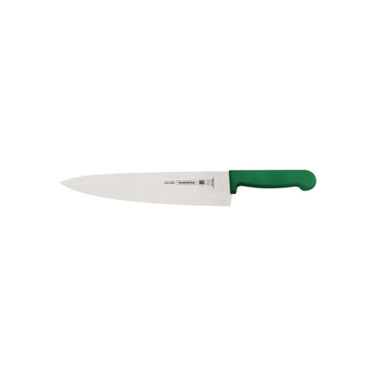 Professional Meat Knife – 10-Inch Stainless Steel Blade – Green Polypropylene Handle – Ideal for Large Cuts