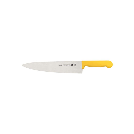 Professional Meat Knife – 10-Inch Stainless Steel Blade with Yellow Textured Polypropylene Handle – Heavy-Duty Design