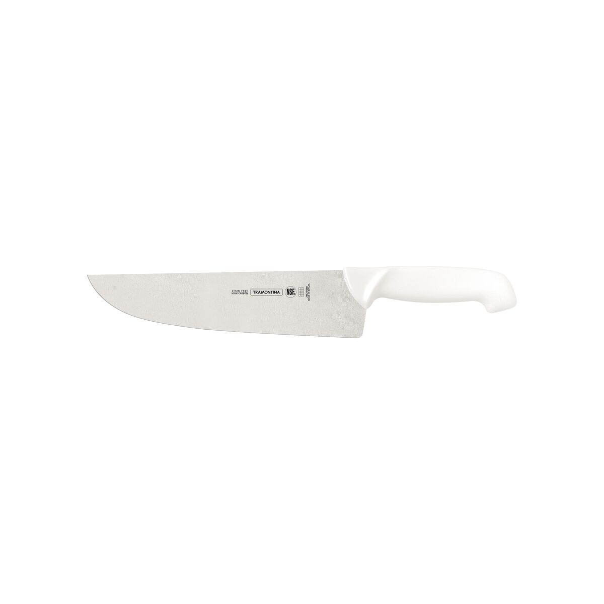 Professional Regular Curved Butcher Knife, 10-Inch Size, White