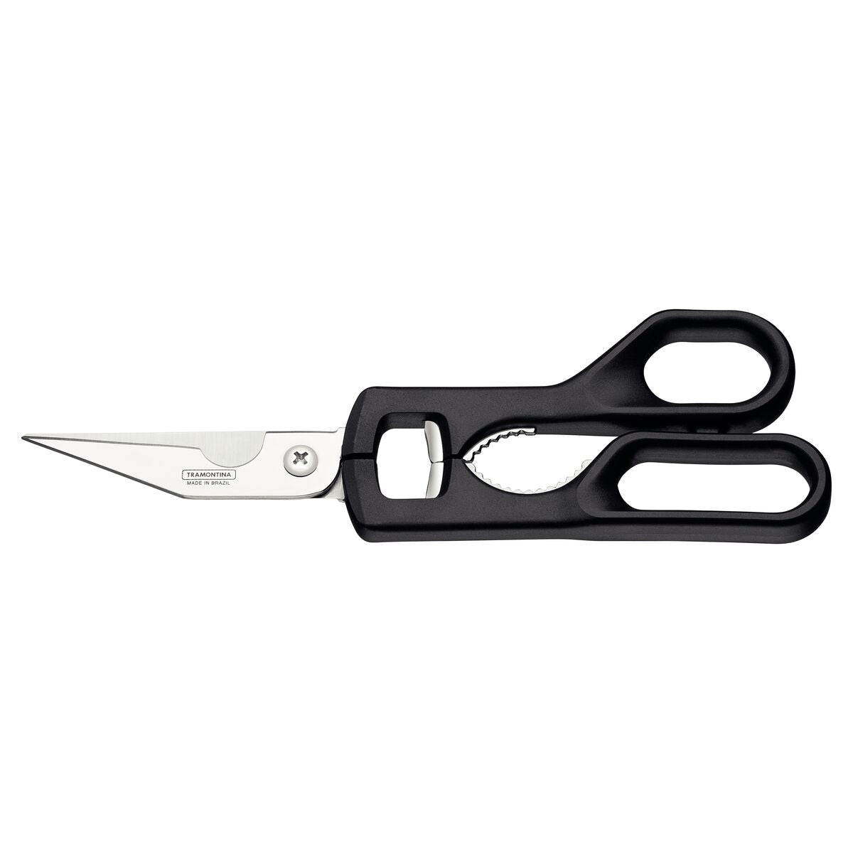 Supercort 9 Inches Kitchen Scissors with Stainless Steel Blades and Black Polypropylene Handle - Designed for High Performance and Durability, Ideal for Professional and Home Kitc