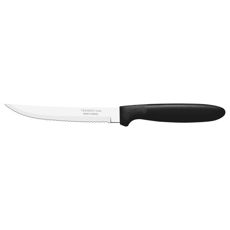 5-Inch Steak Knife Set, 12-Piece, Stainless Steel Serrated Blades with Blue Handles, Sharp & Durable for Cutting Meat, BBQ, and Kitchen Use