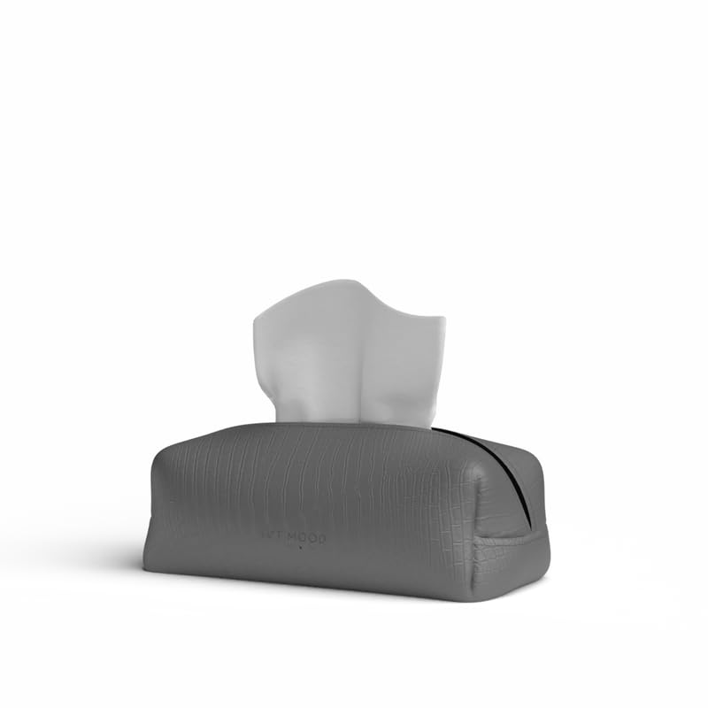 Leather Tissue Box Cover Premium Faux Leather Tissue Holder for Home, Office, and Car Durable and Elegant Tissue Dispenser for Standard Tissue Boxes