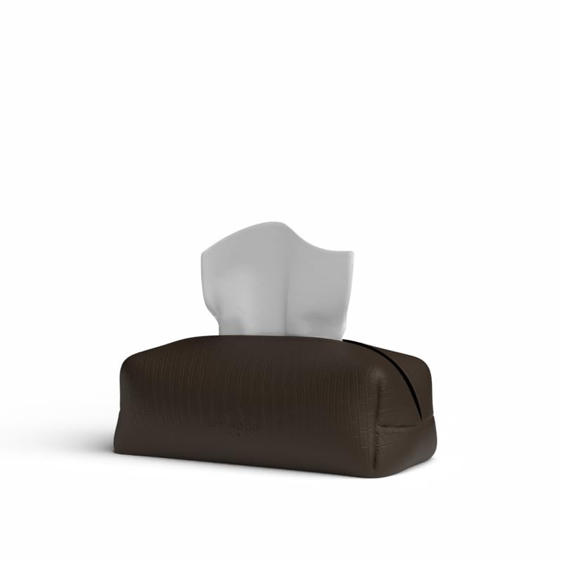 Leather Tissue Box Cover Premium Faux Leather Tissue Holder for Home, Office, and Car Durable and Elegant Tissue Dispenser for Standard Tissue Boxes