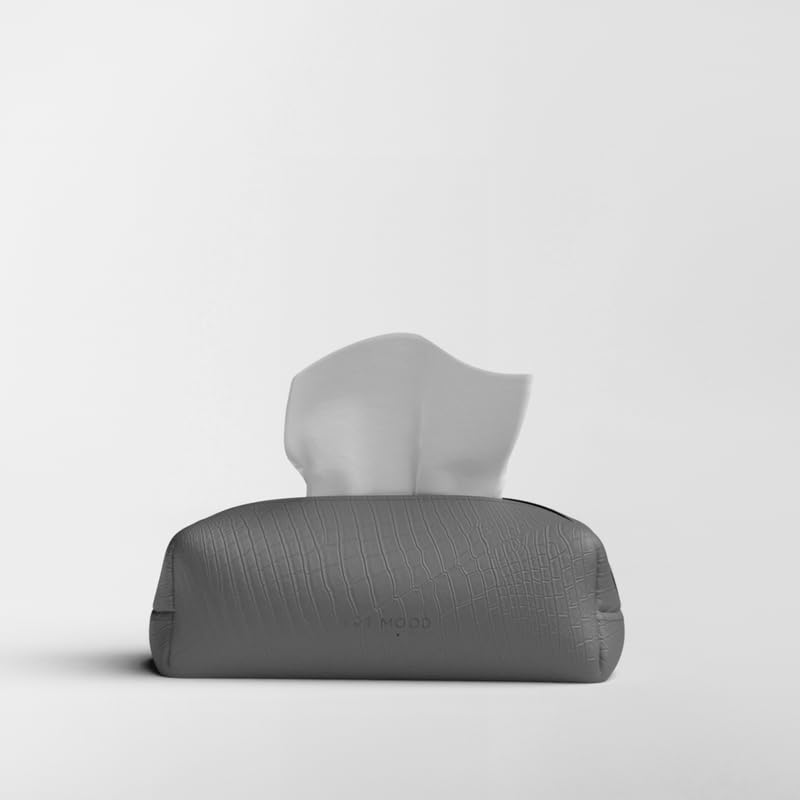Leather Tissue Box Cover Premium Faux Leather Tissue Holder for Home, Office, and Car Durable and Elegant Tissue Dispenser for Standard Tissue Boxes
