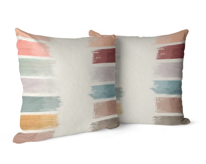 Velvet Palette Cushion Cover, a plush multicolor decorative pillow with a vibrant, artistic brushstroke pattern, 40x40 cm, feels like a piece of modern art with a luxurious texture