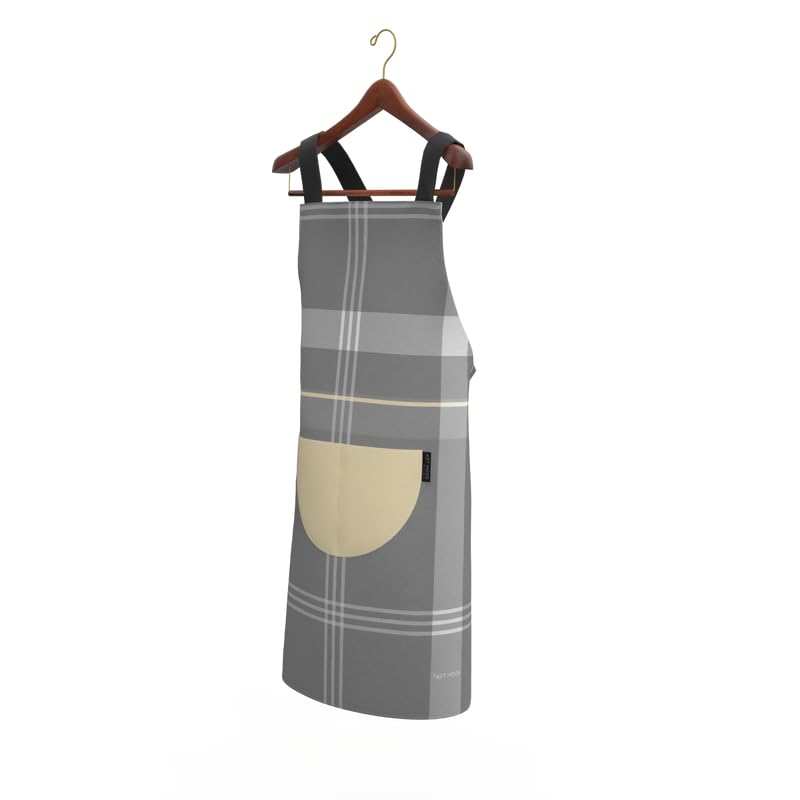 Apron, Cross-Back Design, Soft Cotton-Like Fabric, One Size, Lightweight Breathable Unisex with Front Pocket, for Cooking, and Daily Use