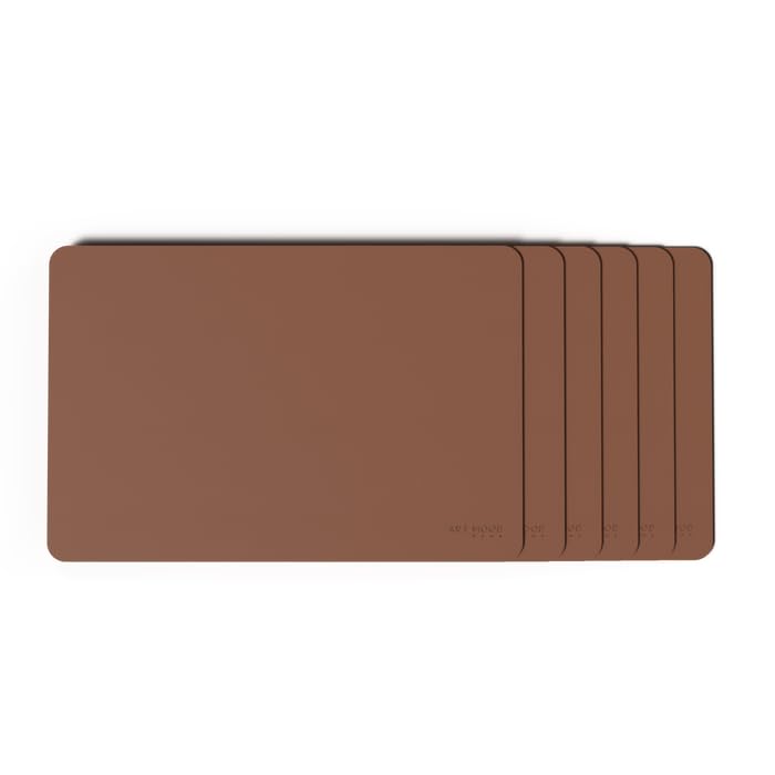 Premium Leather Placemats Set – Elegant Havan Brown, Heat-Resistant, Waterproof, Scratch-Resistant, Easy to Clean – Ideal for Dining & Coffee Tables