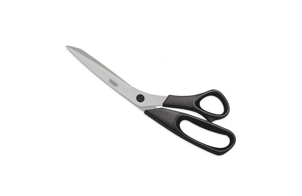 Heavy-Duty Stainless Steel Sewing Scissors - SUPER-CORT Precision Cut with Black Ergonomic Handle, Ideal for Fabric & Crafting, 25CM Length, 1 Piece
