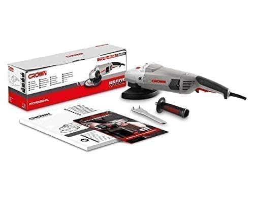 Crown ct13500 corded electric angle grinder, 2200 watt - 9 inch