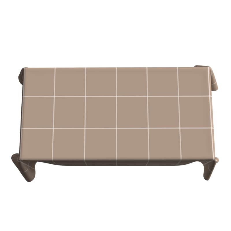 Craft Waterproof Tablecloth in Beige & White, a 140x300 cm Rectangular Table Cover of Spillproof Polyester, a Durable and Minimalist Protector for Everyday Dining and Gatherings
