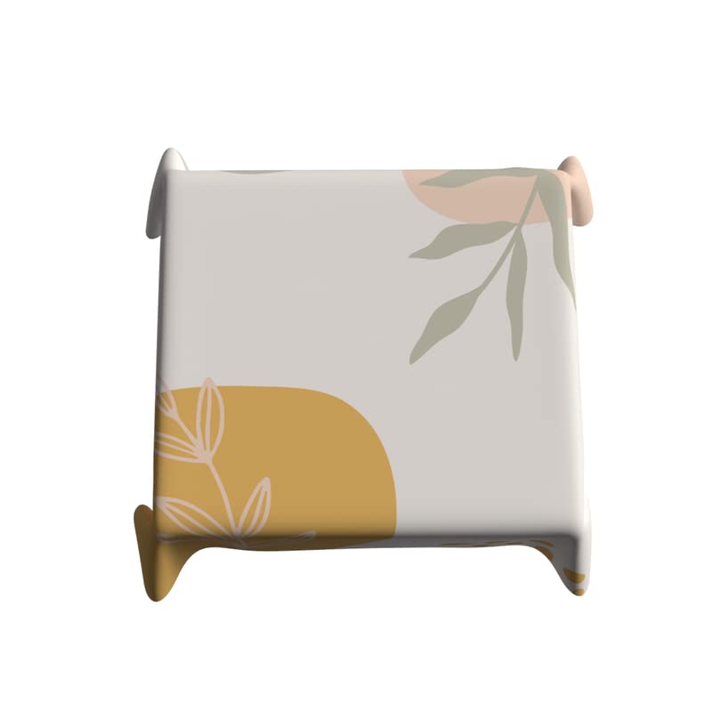 Sunrise Waterproof Tablecloth in Yellow & White, a 140x140 cm Square Table Cover of Spillproof Polyester, a Cheerful and Stain-Resistant Protector for your Kitchen or Breakfast Nook