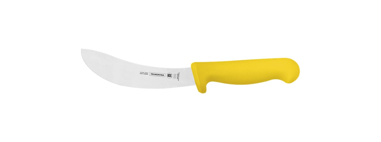 Professional Boning Knife – 6-Inch Stainless Steel Blade with Ergonomic Yellow Polypropylene Handle – Durable, Sharp, and Ideal for Meat & Poultry Preparation