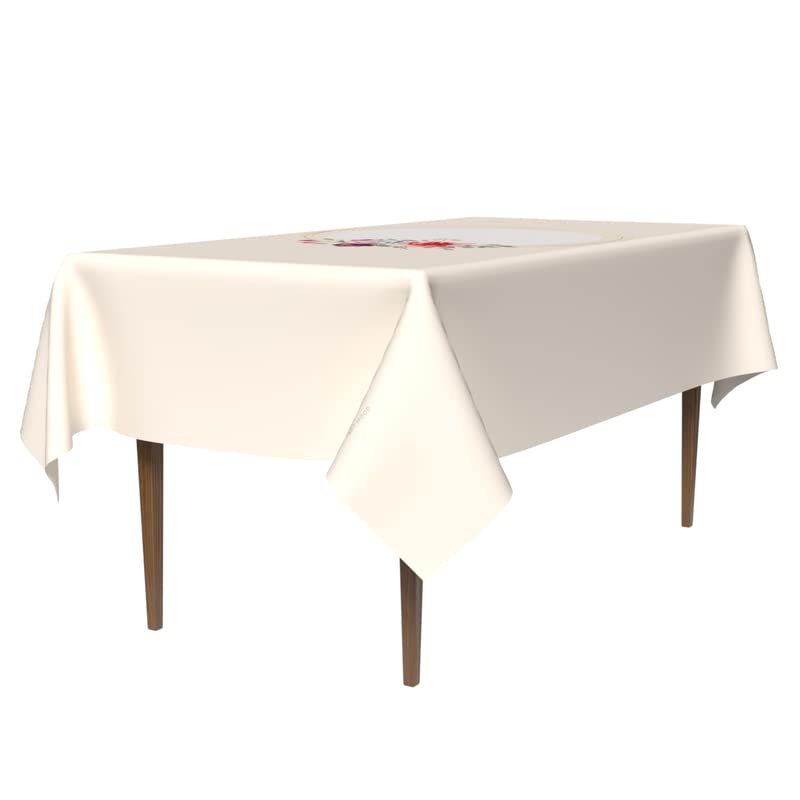 Floral Sun Waterproof Tablecloth, a Multicolor 140x300 cm Rectangular Table Cover of Spillproof Polyester, a Cheerful Protector for Large Tables, Patios, Picnics and Summer Events