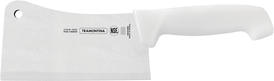 Cleaver Professional White 6 inch, Heavy Knife Impact Resistant, NSF Certified, Antimicrobian handle. - Designed for High Performance and Durability, Ideal for Professional and Ho