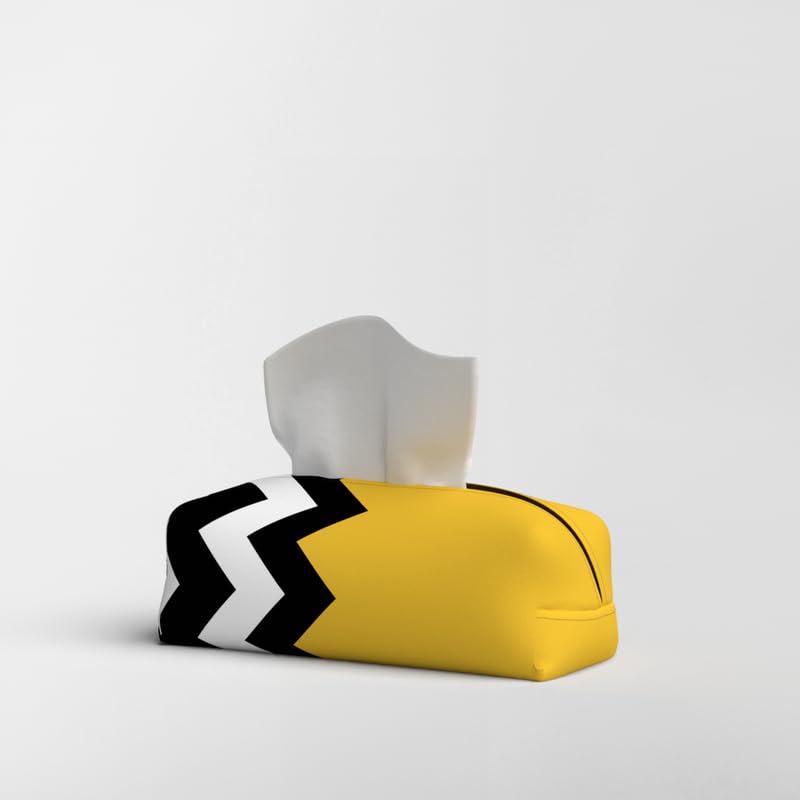 Fabric Tissue Box Cover Premium Fabric Tissue Holder With Leather Layer Inside for Home, Office, and Car Durable and Elegant Tissue Dispenser for Standard Tissue Boxes