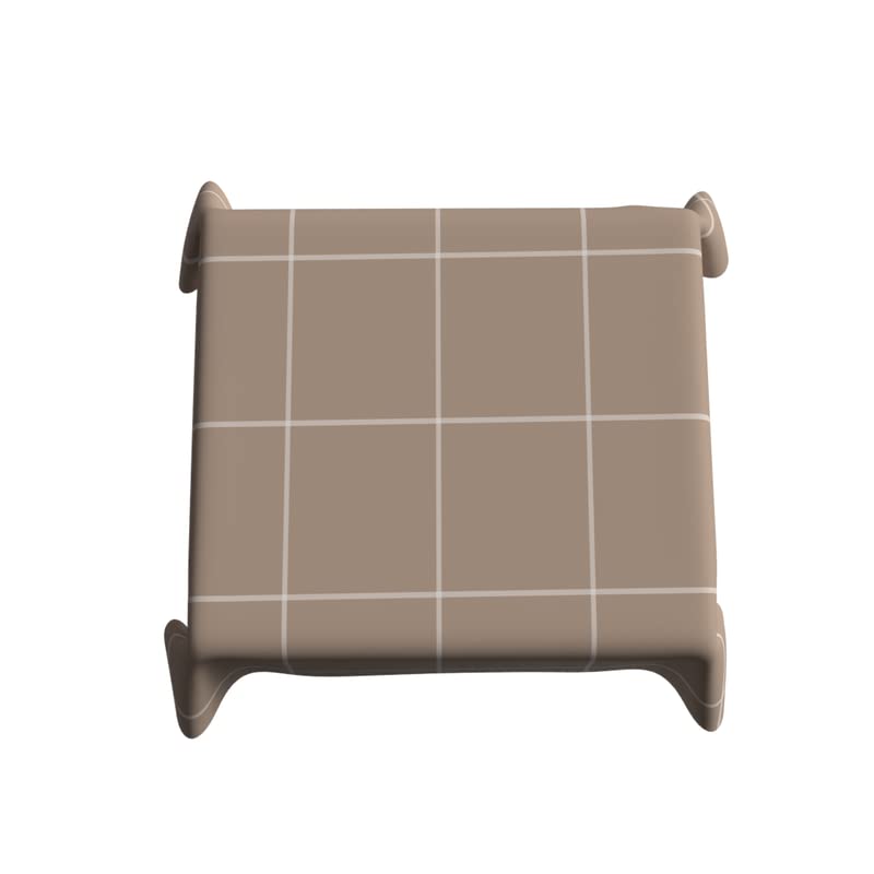 Craft Waterproof Tablecloth in Beige & White, a 140x140 cm Square Table Cover of Spillproof Polyester, a Durable and Minimalist Protector for Everyday Dining and Kitchen Tables