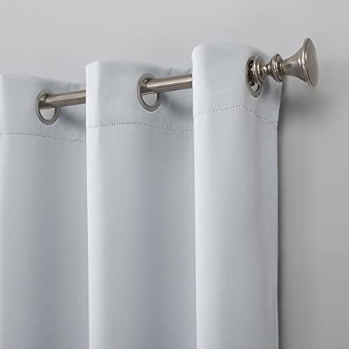Silver Blackout Curtains - steel Grommets - thermal Insulated fabric – for room darkness – 1 panel