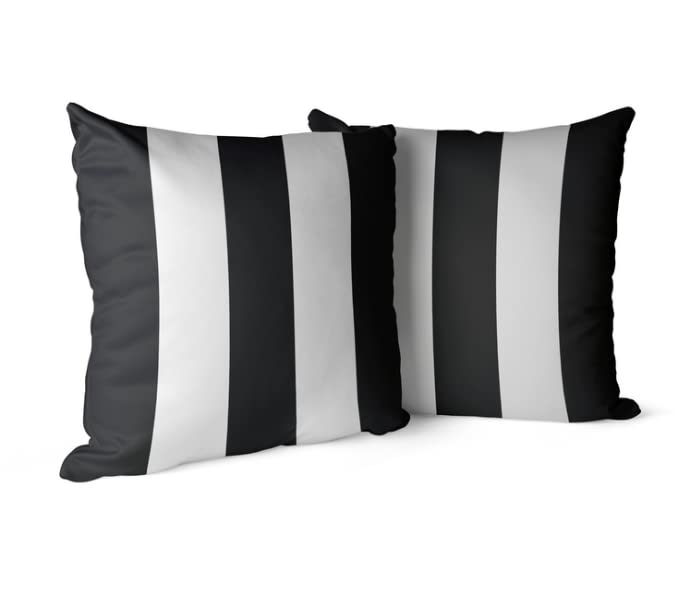 Stripes Cushion Cover in Black & White, 40x40 cm, a decorative throw pillow with a classic and bold linear pattern, perfect for adding a graphic and modern accent to your home decor