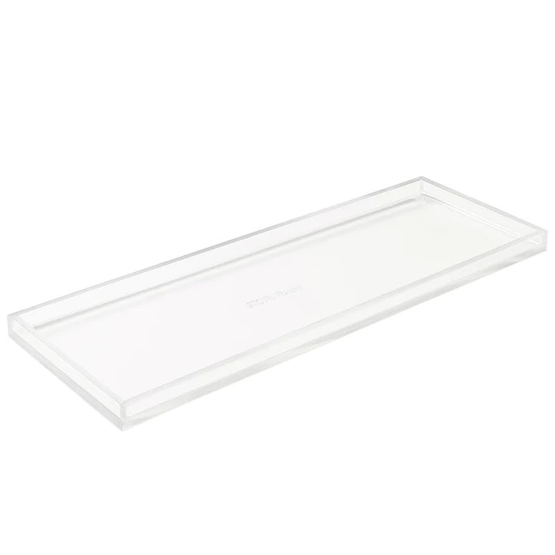 Clear Acrylic Narrow Accessory Tray, 31 x 11.4 x 1.3 cm, Desktop Storage Tray for Office and Home