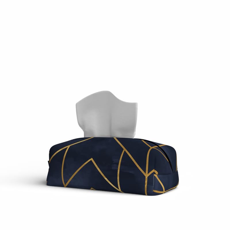 Fabric Tissue Box Cover Premium Fabric Tissue Holder With Leather Layer Inside for Home, Office, and Car Durable and Elegant Tissue Dispenser for Standard Tissue Boxes