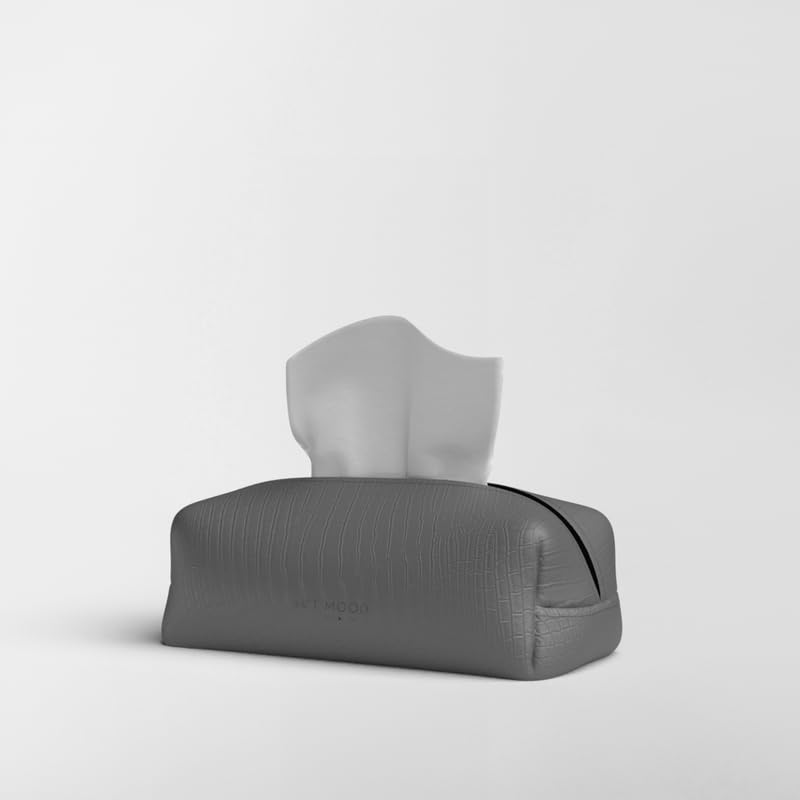 Leather Tissue Box Cover Premium Faux Leather Tissue Holder for Home, Office, and Car Durable and Elegant Tissue Dispenser for Standard Tissue Boxes
