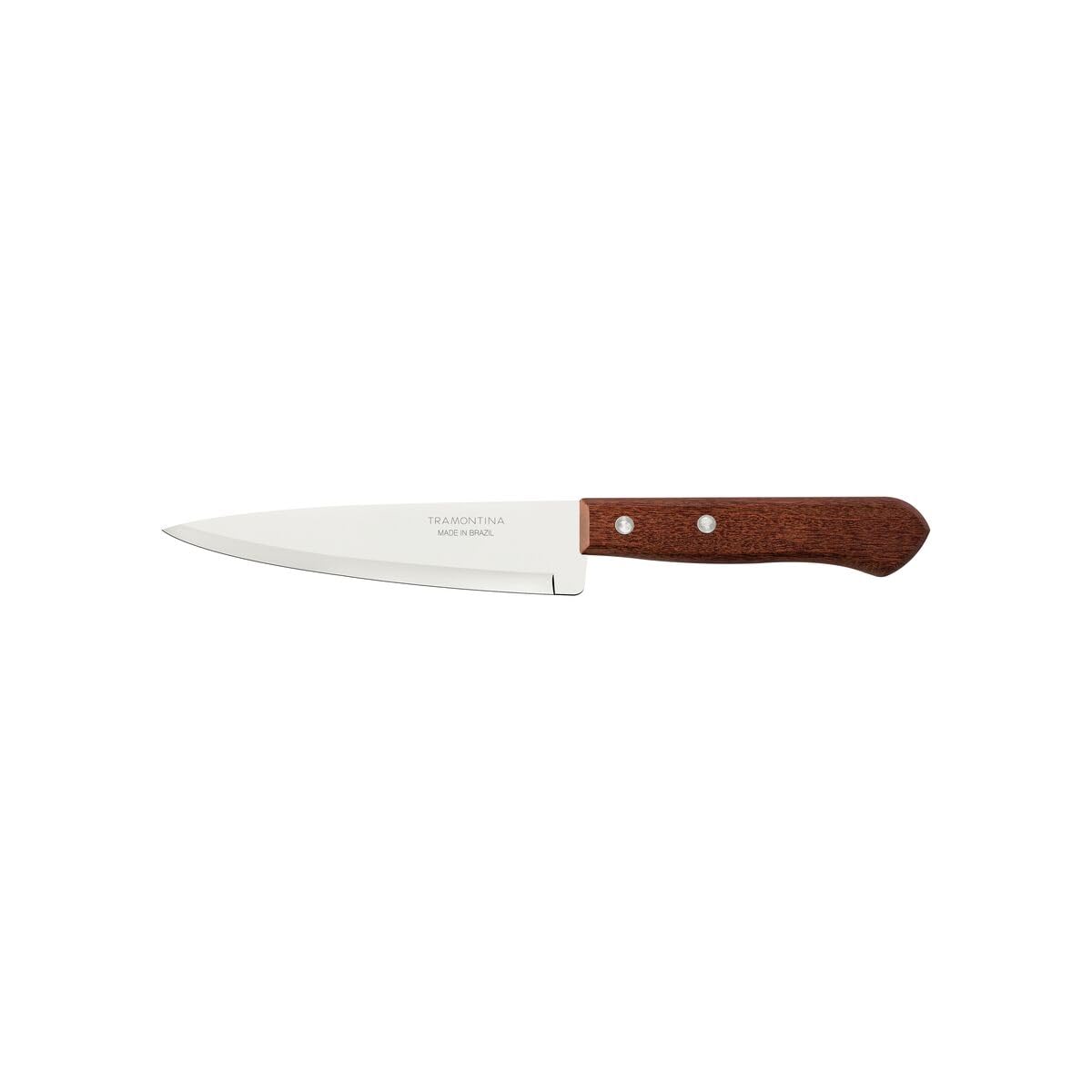Dynamic Kitchen and Fish Knife, Stainless Steel Blade for Versatile Cutting, Natural Wood Handle with Aluminum Rivets, Durable and Resistant