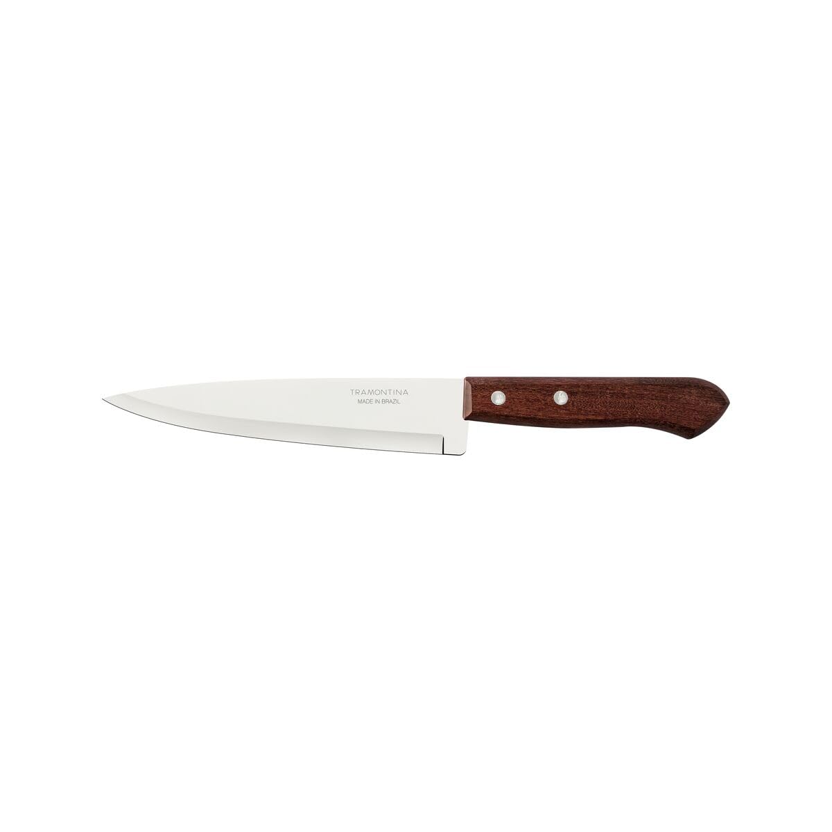 Dynamic Kitchen and Fish Knife, Stainless Steel Blade for Versatile Cutting, Natural Wood Handle with Aluminum Rivets, Durable and Resistant
