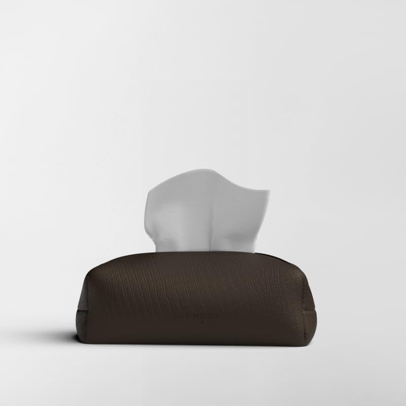 Leather Tissue Box Cover Premium Faux Leather Tissue Holder for Home, Office, and Car Durable and Elegant Tissue Dispenser for Standard Tissue Boxes