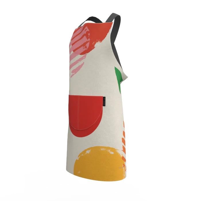 Apron, Cross-Back Design, Soft Cotton-Like Fabric, One Size, Lightweight Breathable Unisex with Front Pocket, for Cooking, and Daily Use
