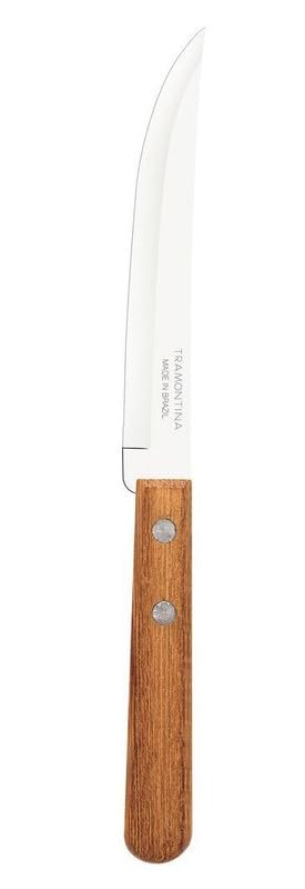 Dynamic 5-Inch Steak Knife – Premium Stainless Steel Blade, Natural Wood Handle, Durable Rustic Design, Perfect for Cutting Meats and Versatile Kitchen Use