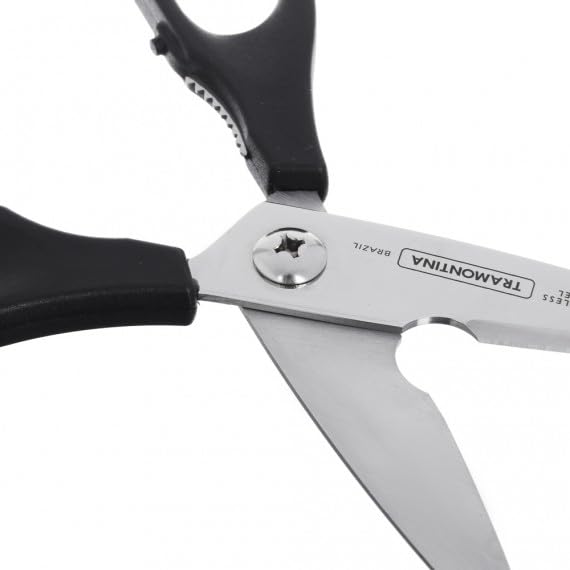 Supercort 8-Inch Multipurpose Scissors – Stainless Steel Blades with Black Polypropylene Handle – Sharp, Durable, and Versatile for Home, Office, and Kitchen Use – 1 Piece