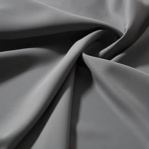 Gray Blackout Curtains - steel Grommets - thermal Insulated fabric – for room darkness – 1 panel