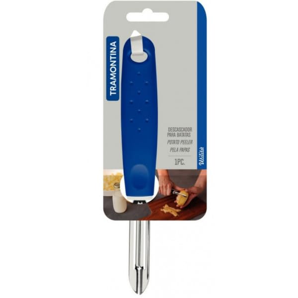 Utilità Vegetable Peeler – Stainless Steel Blade with Blue Handle – Efficient Peeling Tool – Dishwasher Safe