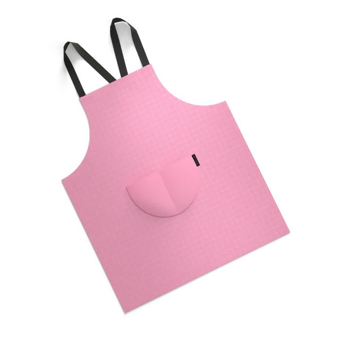 Apron, Cross-Back Design, Soft Cotton-Like Fabric, One Size, Lightweight Breathable Unisex with Front Pocket, for Cooking, and Daily Use