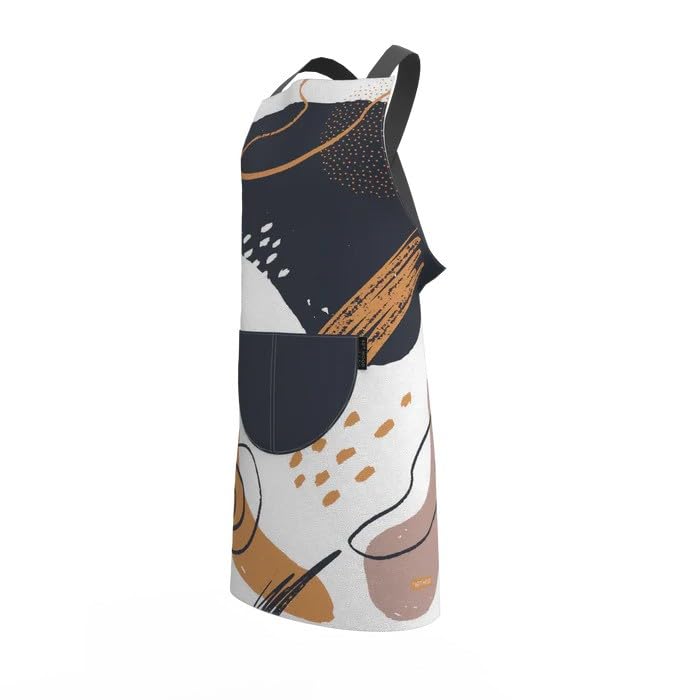 Apron, Cross-Back Design, Soft Cotton-Like Fabric, One Size, Lightweight Breathable Unisex with Front Pocket, for Cooking, and Daily Use
