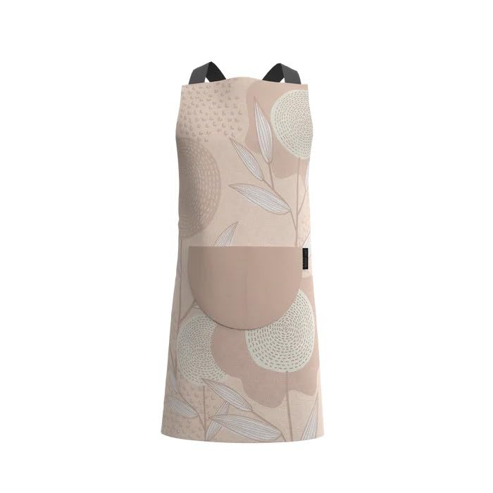 Apron, Cross-Back Design, Soft Cotton-Like Fabric, One Size, Lightweight Breathable Unisex with Front Pocket, for Cooking, and Daily Use