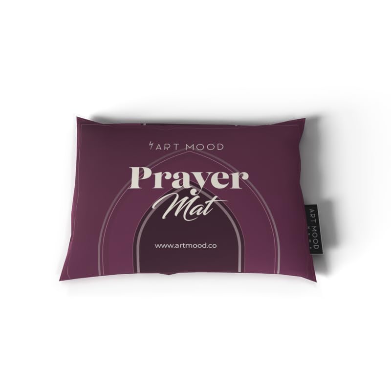 Al-Taqwa Velvet Prayer Mat, a Luxurious Islamic Rug in Purple from Soft Velvet Material, 68x117 cm, for Comfortable Prayer and Meditation, Ideal for Home, Mosque, or Travel Use