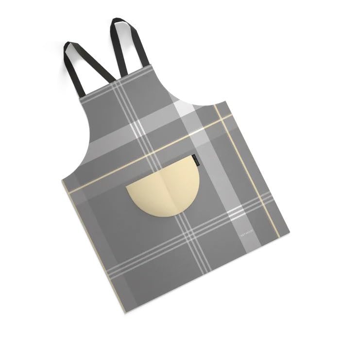 Apron, Cross-Back Design, Soft Cotton-Like Fabric, One Size, Lightweight Breathable Unisex with Front Pocket, for Cooking, and Daily Use