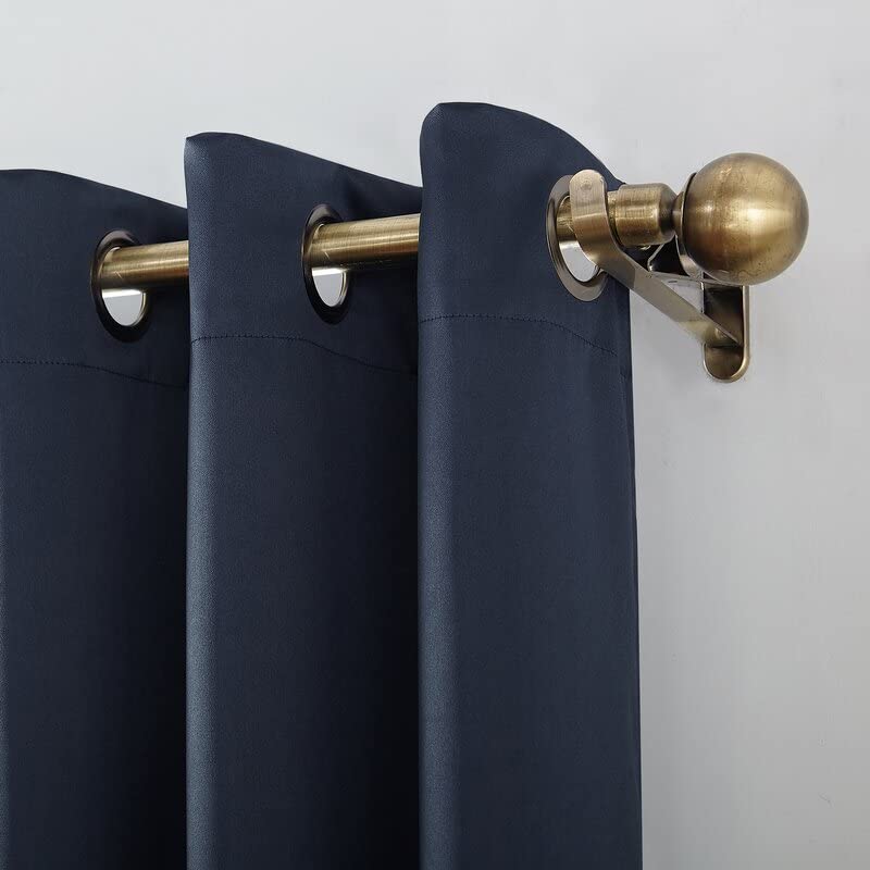 Navy Blackout Curtains - steel Grommets - thermal Insulated fabric – for room darkness – 1 panel